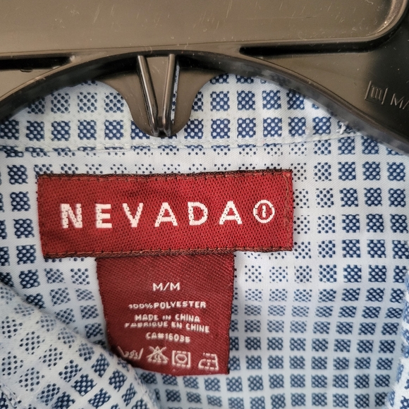 Mens Nevada buttoned down medium blue shirt - Picture 2 of 3